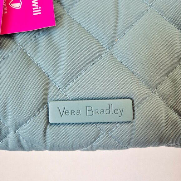 NWT VERA BRADLEY Performance Twill Tote Water Repellent Blue Oar Large 14"x19" - Picture 3 of 12